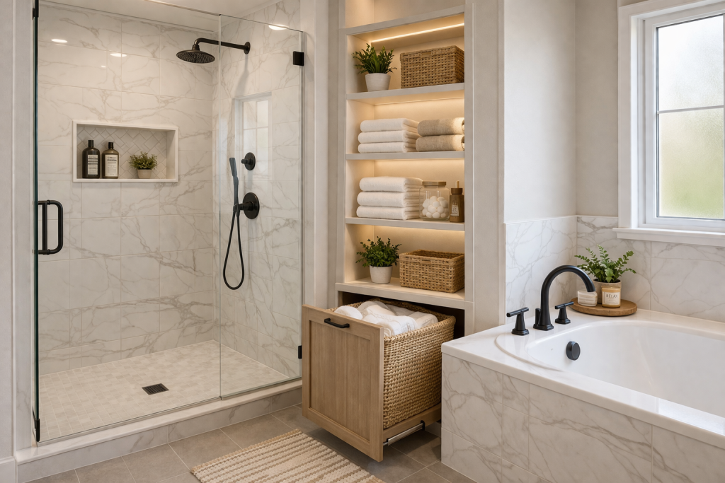 Bathroom with plenty of storage