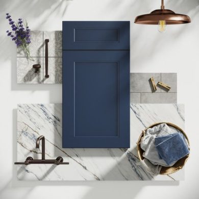 Blue shaker kitchen cabinets for kitchen remodeling in Longwood Florida